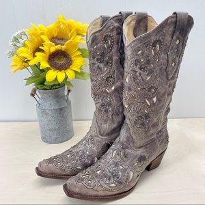 Corral Vintage Western Cowgirl Studded Boots Size 10